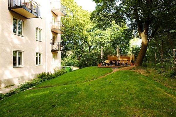 Apartment Design with green and natural backyard