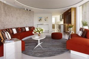 Elegant Semi circular Living room Design Ideas