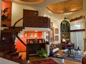 Elegant and Luxurious Moroccan Style Home Design Curve staircase