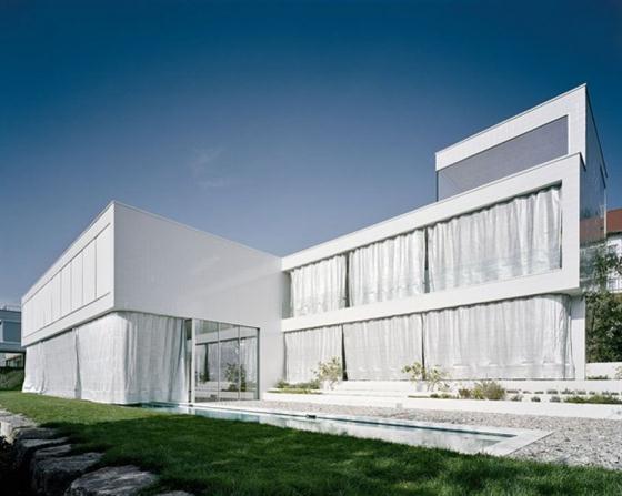 Elegant and Modern White Germany House Design Front View