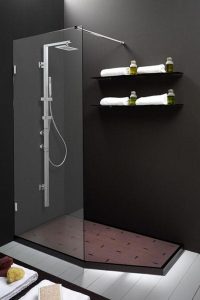 Elegant and Modern black Showers Bathroom Decor Appliance