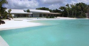 Futuristic White Beach Home in Dominican Republic with amazing pool
