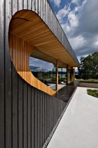 Futuristic Wooden Dalene Cabin Home Design by Tommie Wilhelmsen