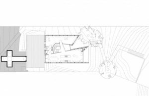 Futuristic Wooden Home Design siteplan