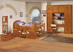 Sea Themes Kids Bedrooms by Caroti with wooden materials