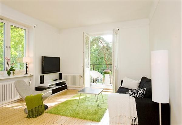 Sweden Apartment Design with Light Wooden Floor