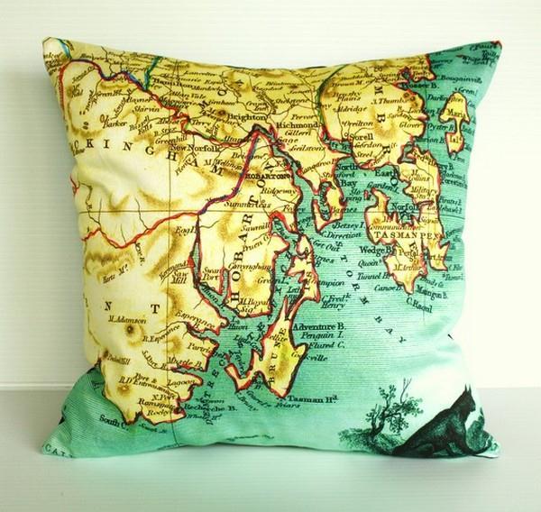 creative Map Pillows by Bearded Pigeon