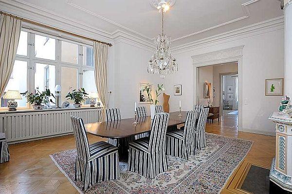 luxurious and cozy residence Design with Classical Swedish Style in Stockholm