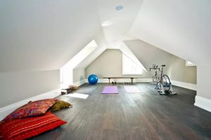 Minimalist Colorful home gym design ideas